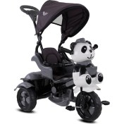 Resim Woodhub 2 Yıl 0127 Little Panda Ebeveyn Kontrollü Tenteli Müzikli Tricycle Üç Teker Bisiklet Gri 3 
