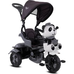 Resim Woodhub 2 Yıl 0127 Little Panda Ebeveyn Kontrollü Tenteli Müzikli Tricycle Üç Teker Bisiklet Gri 3 