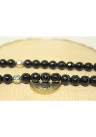 Resim Yaşamtohumu Onix (Oniks) Taşı Tesbih Faset Kesim 8Mm 