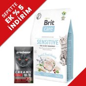 Resim Brit Care Sensitive Böcek Ringa Balıklı Tahılsız Kedi Maması 2 Kg + Creamy 4x15 Gr Ödül 