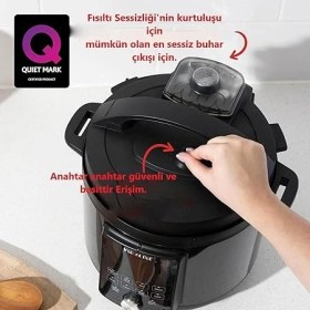 Resim Pot, Duo Plus Whisperquiet/sessiz Çok Amaçlı Pişirici, Düdüklü Tencere, Sterilizatör, Yoğurt Hazırlayıcı, Sous Vide Cihazı, DPPC604, 5.7 Litre, Siyah 