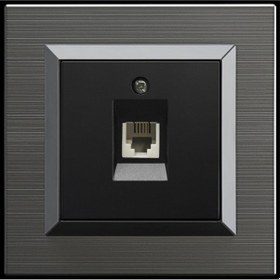 Resim Ovivo Quantum Manyetik Gri Numeris Telefon Prizi + Çerçeve Dahil 