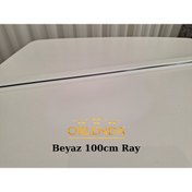 Resim Orlenda Beyaz Alüminyum Ray 100cm (TEKLİ KORNİŞ) 