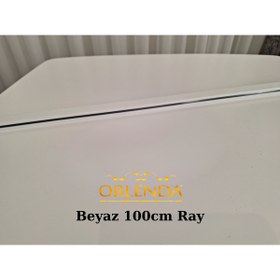 Resim Orlenda Beyaz Alüminyum Ray 100cm (TEKLİ KORNİŞ) 