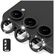 Resim Samsung Galaxy Uyumlu S25 +plus 5g Enkay Şapka-prens 9 H Arka Kamera Lens Glitter Alüminyum Alaşımlı Temperli Cam Filmi 