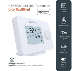 Resim General 250 Rf Kablosuz Dijital Oda Termostatı 