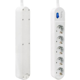 Resim Ayt Vea VE-VEGA105 Grup Priz Uzatma 5'li Priz 1.5 Metre 3500 Watt 16 Amper Isıya Dayanıklı Akım Korumalı Priz 