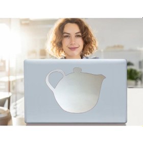 Resim Defter Sticker,laptop Sticker Aynalı Çaydanlık Şekilli 20x15x0,6cm 