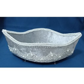 Resim FNT Kadife Ayaklı Gondol Havluluk Makyaj Organizer Hediyelik Kutu 