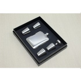 Resim 4 Shot Bardaklı Matara Seti Çelik 