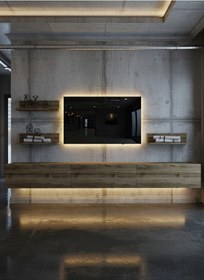 Resim Resital Ledli Duvara Monte Tv Sehpası - Ceviz - W6021-2 Ceviz 