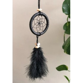 Resim Miamantra Araba Süsü Siyah Kasnaklı Rüya Kapanı (Çap 6 cm) 