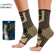 Resim IYDOAMEA 1 Çift Bakır Ayak Bileği Ateli, Erkekler ve Kadınlar İçin Bakır İçerikli Ayak Bileği Destek Kompresyon Kılıfı, Gündüz veya Gece Kullanımı 