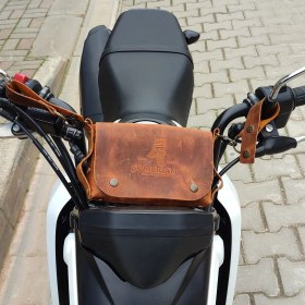Resim Sumerian Wallet Deri Bisiklet , Motosiklet Çantası Taba ( Deri Kartlık Hediye) 