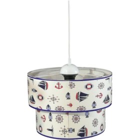 Resim Denizci Çapa Yelkenli Dümen Deniz Feneri Çocuk Genç Odası Avize 