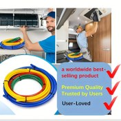 Resim 4 Adet Bakır Boru Bükme Aleti, Esnek Tasarım PE Klima Bakır Boru Bender, Yalıtımlı Malzeme, Otomotiv Tamir Takımı Seti 4m, 1/4" 1/2" 3/8" 5/8" Dahili Bakır Tüp Bükme Çubuğu AC Boru Bükme Kit 