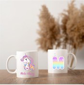 Resim Çocuklara Özel Unicorn Tasarımlı Kupa Bardak 