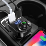 Resim Genel Markalar Car X8 Araç Fm Transmitter 5.0 Bluetooth Araç Kiti Usb Mp3 Sd Kart Çakmaklık Girişli 2022 Model 