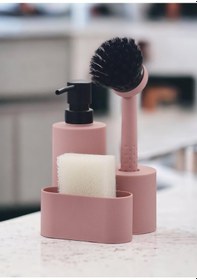 Resim The Mia Round Sıvı Sabunluk Seti Pembe 