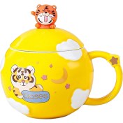 Resim Dolity Yenilik Kahve Kupa Su Çay Kupası Sabah Kupası Gençler Için Eve Yükleme Hediyeler Sarı 