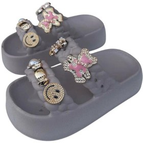 Resim rs riva shoes Kız Çocuk Havuz Plaj Tatil Günlük Yazlık Rahat Kaydırmaz Tabanlı Emoji TaşlıTerlik 