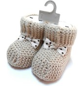 Resim Bibaby Fiyonklu Triko Bebek Patiği (unisex) 