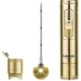 Resim Lubinski Metal Pürmüz Puro Delici İğne ve Sehpalı Çakmak Gold 