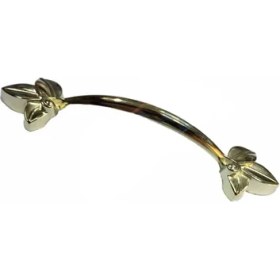 Resim Mossem Dekoratif Zamak Yaprak Kulp - 96MM, Sarı, 1 Adet 
