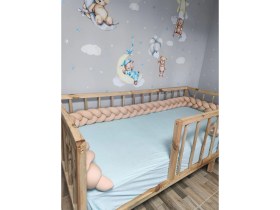 Resim Özgürce Örgü Korumalık 580 cm 3'lü, Montessori Yatak Kapı Boşluğu Güvenliği 