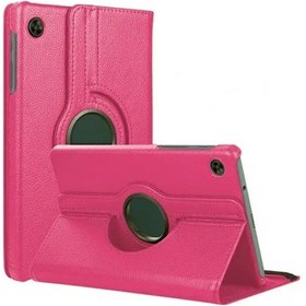 Resim Mey İthalat Samsung Galaxy Tab A11 360 Tablet Deri Kılıf - Pembe Tablet Kılıfı 