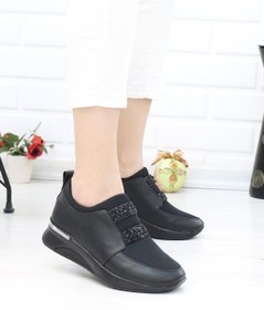 Resim Nesil Shoes Brw 8023 Siyah Strech Taşlı Kadın Ayakkabı 