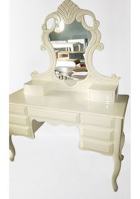 Resim Bengimobilya Makyaj Masa, Dresuar 9 Çekmece Model Ahşap Kayın Lükens Aslan Aya 