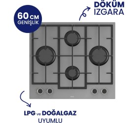 Resim Ferre Steamart & Fryart Chef Edition Gri 3'lü Ankastre Set XE64CPR-LN388-D082SA 