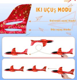 Resim star250light Kırmızı Epp Silikonlu Köpük Planörü Uçak Çocuk Oyuncak-Eğitici Model Oyuncak-Elle Atılan Oyuncak 