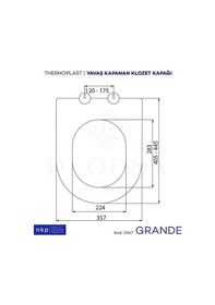 Resim D-form Universal Kemer Grande Yavaş Kapanan Klozet Kapağı Tak Çık 