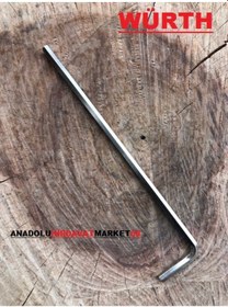 Resim Würth 4Mm Uzun Alyan Anahtar Cr Çelik Allen Paslanmaz Germany 