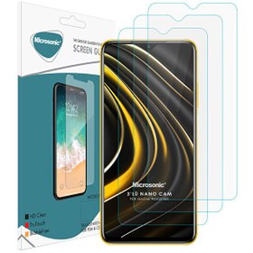 Resim Xiaomi Poco M3 Screen Protector Nano Glass Cam Ekran Koruyucu (3 Pack) 