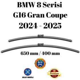 Resim Bmw 8 Serisi G16 Gran Coupe 2024 2025 Uyumlu Ön Cam Silecek Süpürgesi Takımı 650/400mm Silbak Sb2616c 