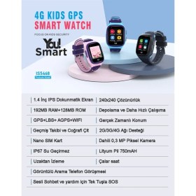 Resim You Smart IS5468LT31.M Gps Mavi Çocuk Akıllı Kol Saati 