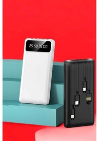 Resim Powerbank 20.000 Mah Lcd Ekran Usb Lightning Type-c Uyumlu Apple iOS Ve Android Siyah 