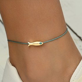 Resim Kadınların Zarif Balık Şanslı Ayak Bileziği, Plaj Tatili Parti Günlük Aksesuar, Minimalist Tarz, Moda Takı 