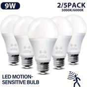 Resim 2/5 PK Kasotile Hareket Sensörlü Akkor Lamba, 9W A19 Hareket Sensörlü Akkor Lamba, Motion Dedektörü Otomatik Aktifleştirilmiş Alacakaranlık Şafak LED Işık Lambası Gündüz Işığı, Sıcak Beyaz 3000K/Soğuk Beyaz 6000K E26 