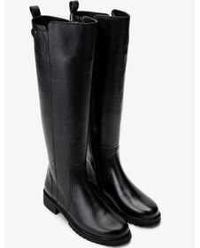 Resim Valmenti Kadın Siyah Floter Casual Çizme 33 2024 Bn Czm Sk24-25 Sıyah Fltr Siyah Deri 