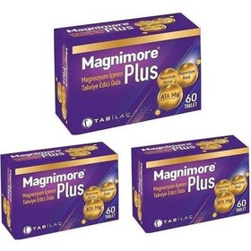 Resim Magnimore Plus Magnezyum 3 x 60 Tablet 