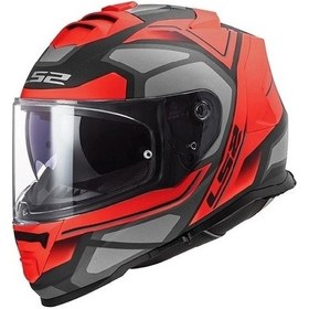 Resim Ls2 Storm Faster Mat Kırmızı Titanyum Kask 