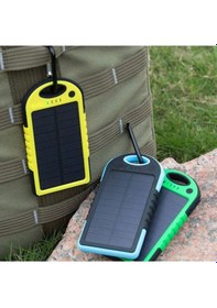 Resim Güneş Enerjili Işıklı Solar Taşınabilir Usb Girişli Şarj Cihazı Powerbank 15000 Mah 