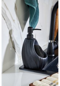 Resim Cooker 180 Ml Seramik Süngerlikli Sıvı Sabunluk Ckr3559 Siyah 