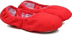 Resim 3 Çift Tuval Dans Ayakkabıları Bölünmüş Taban Bale Ayakkabıları Seyahat Bale Kız Çocuklar Deri Dans Sert 