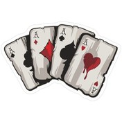 Resim Karikatür Oyun Kartları Bir Çıkartma Motosiklet Araba Sticker Araba Tasarım Dekorasyonu 