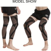 Resim 2 Adet Bakır Kompresyon Diz Kılıfları - Nefes Alabilir, Yüksek Esneklik Spor, Fitness, Yürüyüş & Koşu İçin | Kaymaz Destek, Gece Kullanımı, Voleybol 